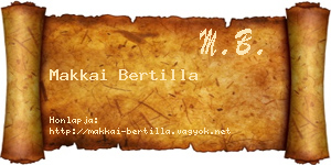 Makkai Bertilla névjegykártya